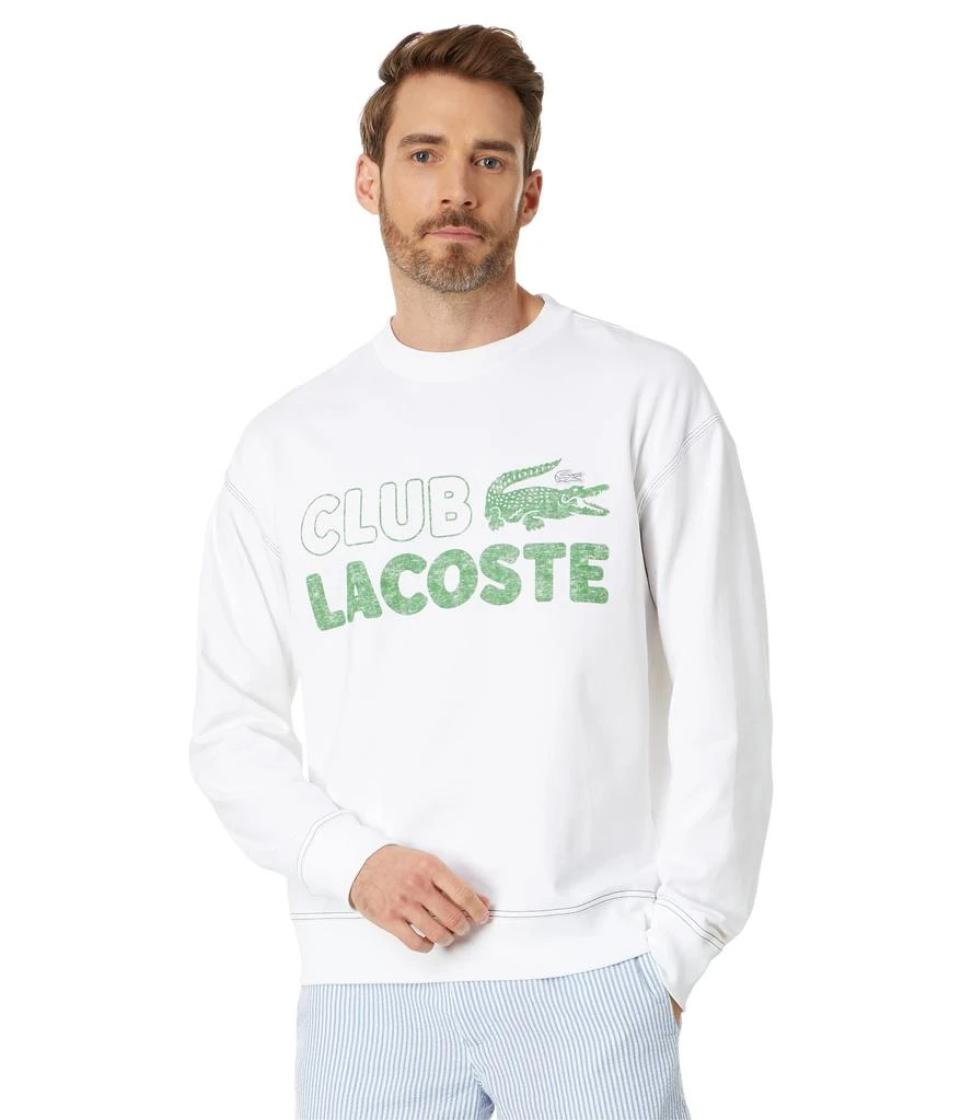 商品Lacoste|Long Sleeve Loose Fit Graphic Sweatshirt,价格¥604,第1张图片