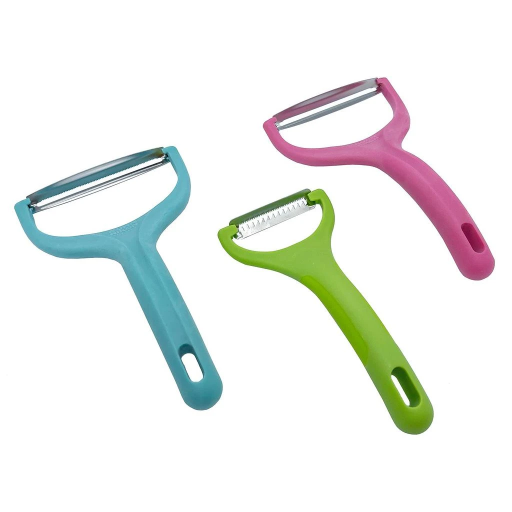 商品Kuhn Rikon|Kuhn Rikon Set of 3 Wide Vegetable Peelers, Tropical,价格¥119,第1张图片