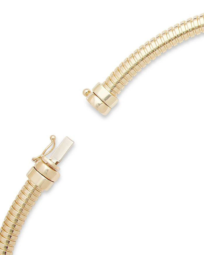 商品Alberto Amati|14K Yellow Gold Tubogas Collar Necklace, 17",价格¥15280,第4张图片详细描述
