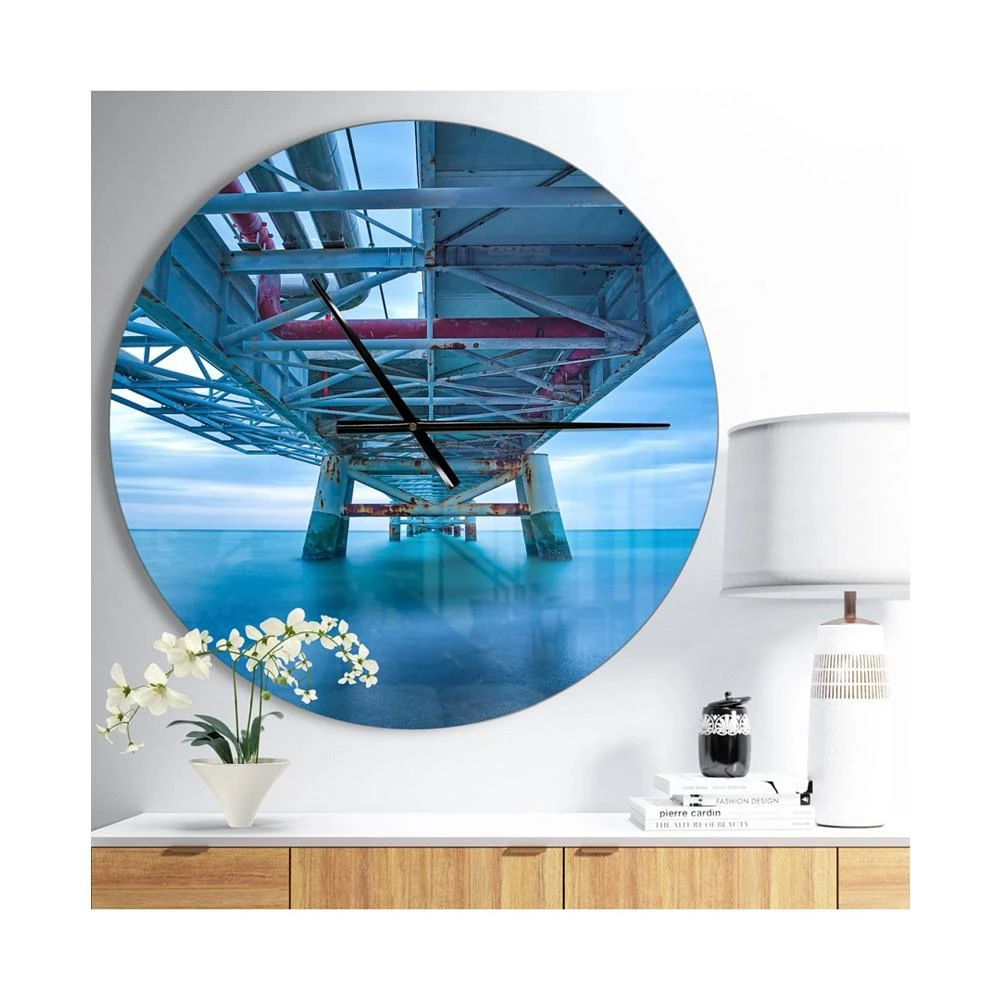 商品Design Art|Designart Oversized Coastal Round Metal Wall Clock,价格¥1226,第4张图片详细描述