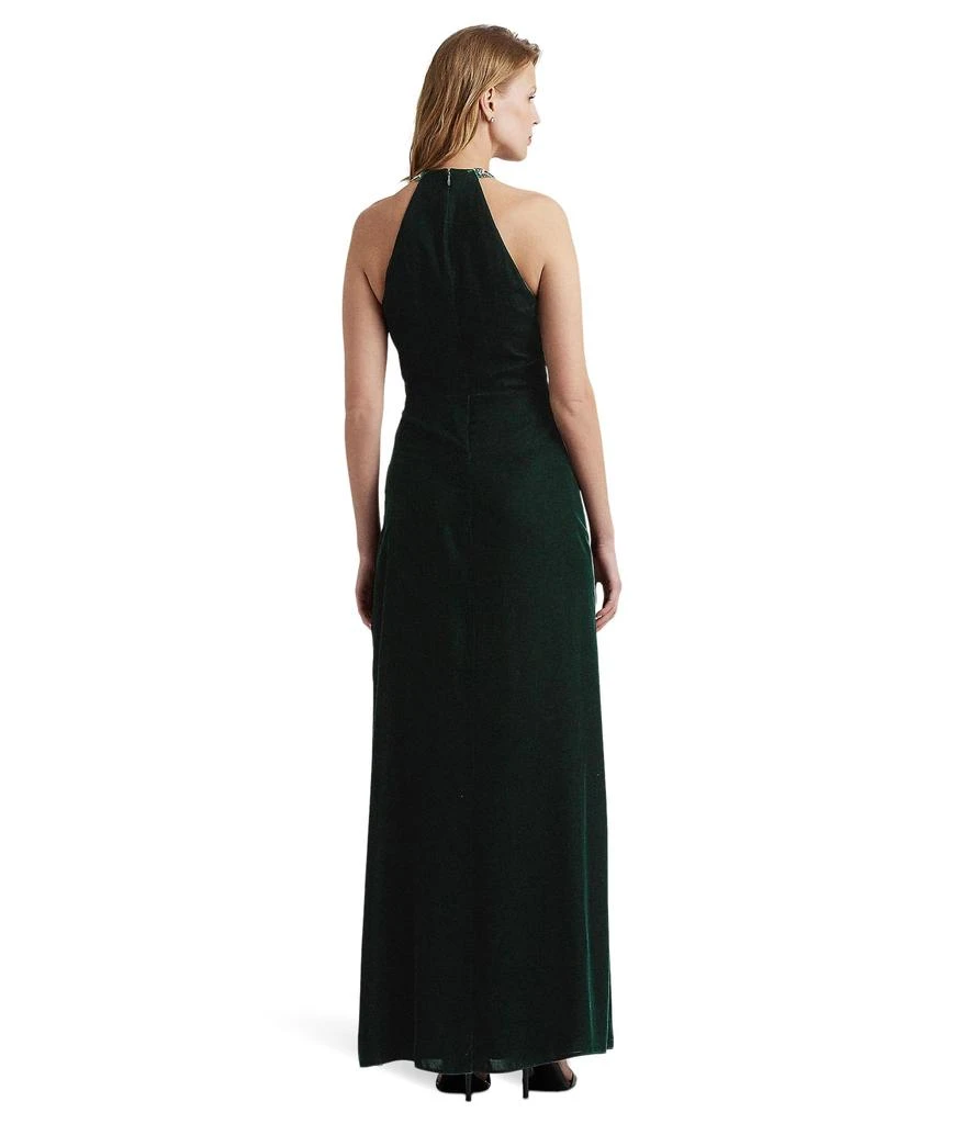 商品Ralph Lauren|Velvet Halter Gown,价格¥1132,第2张图片详细描述