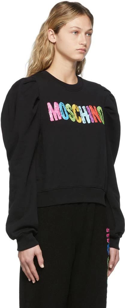 商品Moschino|Black Painted Logo Sweatshirt,价格¥1878,第2张图片详细描述