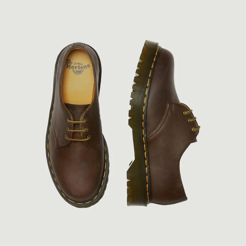 商品Dr. Martens|Leather Derbies 1461 Bex Dark brown crazy horse Dr. Martens,价格¥1226,第4张图片详细描述