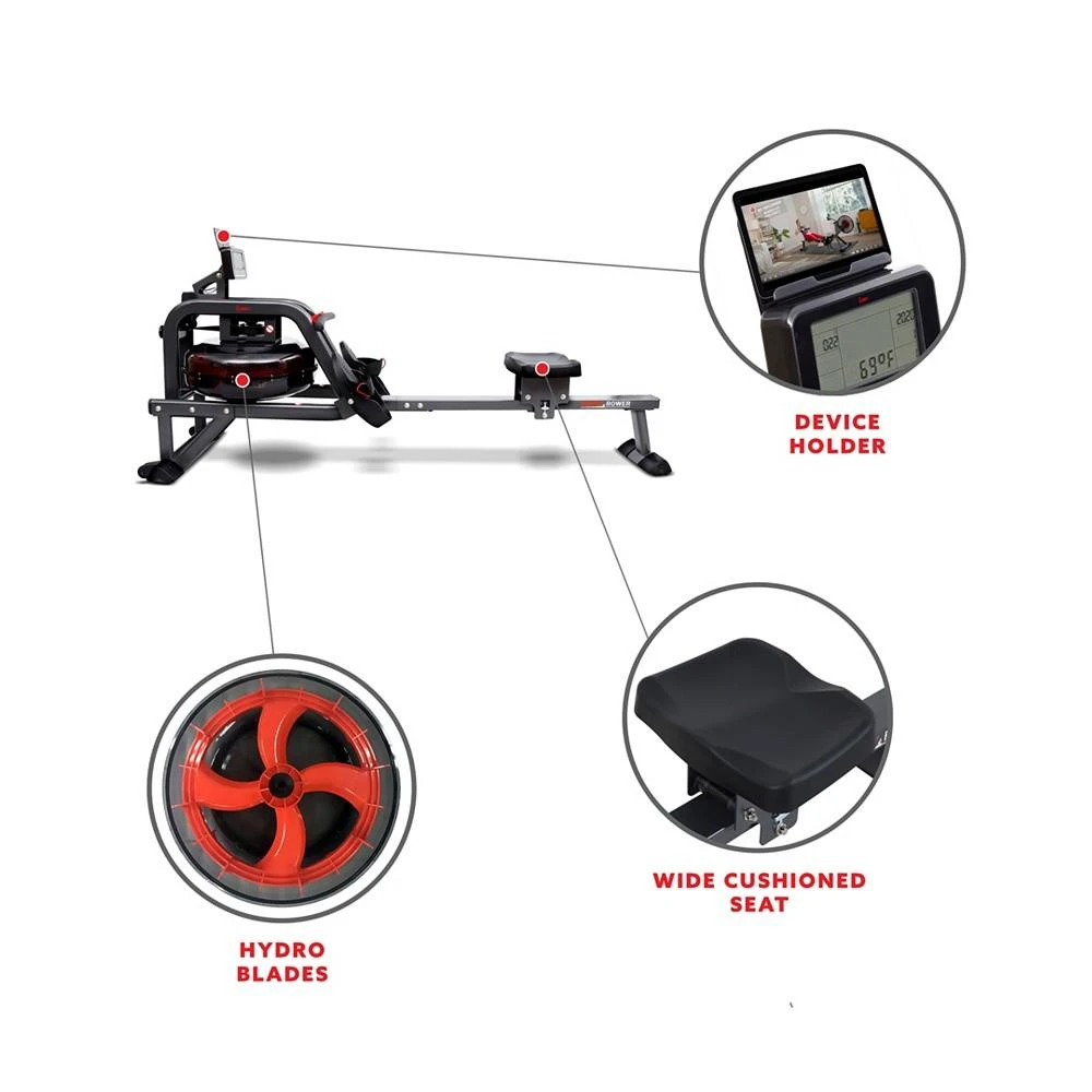 商品Sunny Health & Fitness|Smart Obsidian Surge 500 M Water Rowing Machine, Sf-Rw5713Smart,价格¥9025,第4张图片详细描述