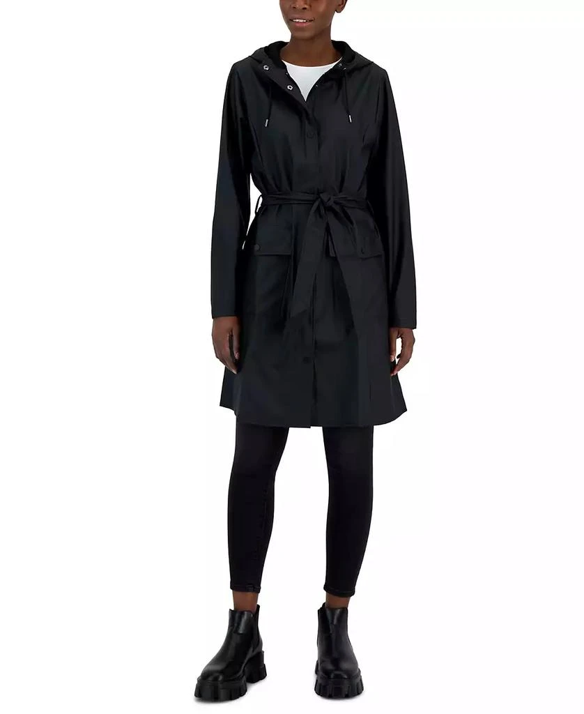 商品RAINS|Women's Curve Hooded Belted Waterproof Raincoat,价格¥1047,第1张图片