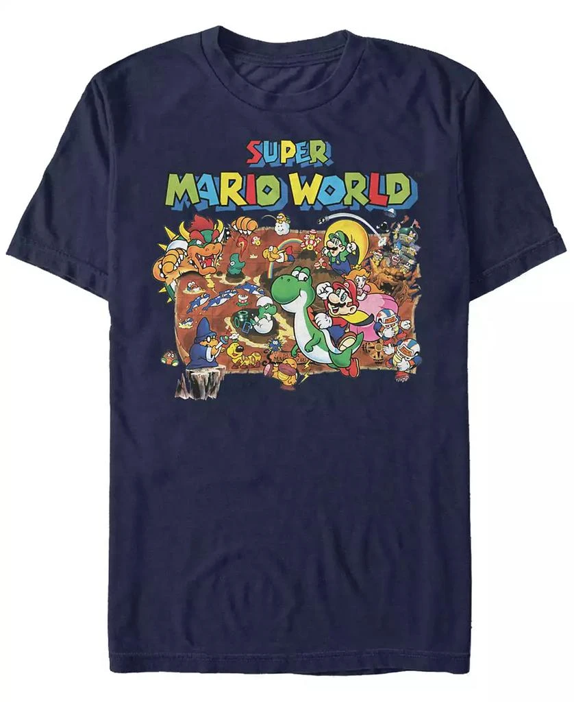 商品Nintendo|Nintendo Men's Super Mario World Map Short Sleeve T-Shirt,价格¥196,第1张图片