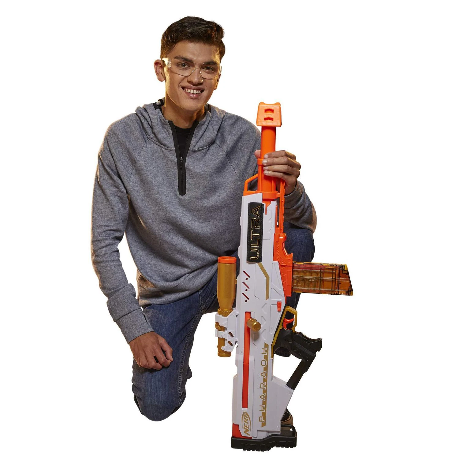 Nerf Ultra Pharaoh Blaster with Premium Gold Accents, 10-Dart Clip, Bolt Action, Compatible Only with Nerf Ultra Darts 商品