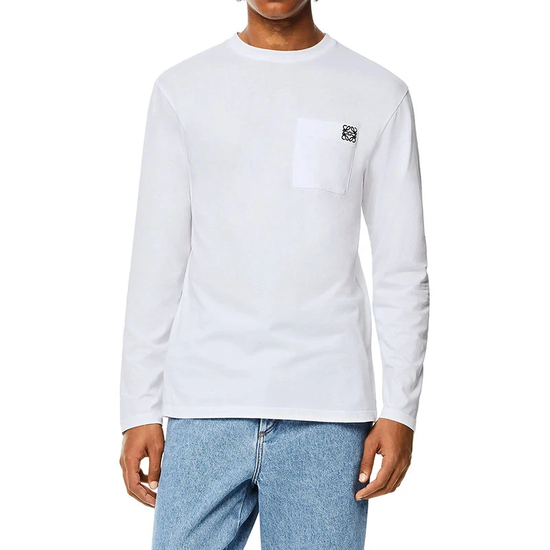 商品Loewe|【预售3-7天】罗意威 22年秋冬新款 男士白色纯棉Anagram Logo刺绣T恤H526Y24J04-2100,价格¥3056,第1张图片