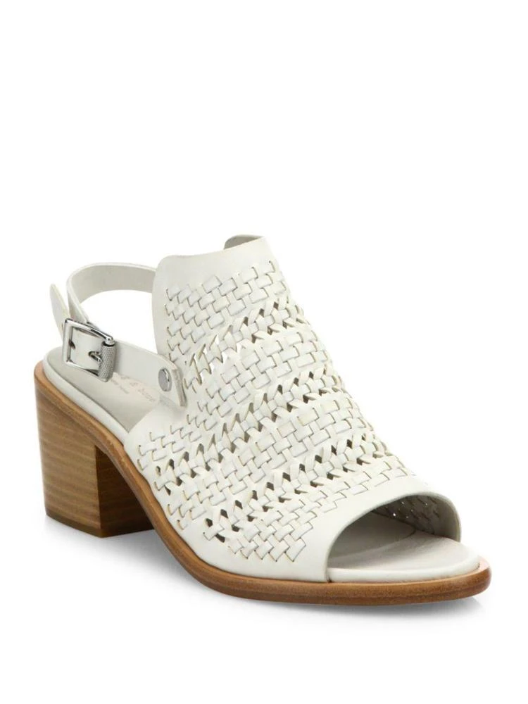 商品Rag & Bone|Wyatt Woven Leather Mid-Heel Slingbacks,价格¥1486,第1张图片