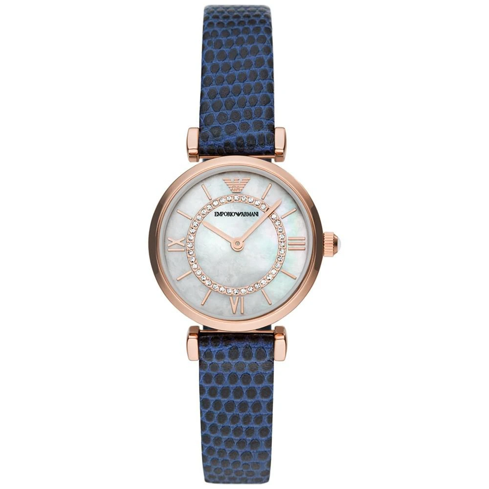 商品Emporio Armani|Women's Gianni T-Bar Rose Gold-Tone Stainless Steel Strap Watch 28mm,价格¥2208,第1张图片