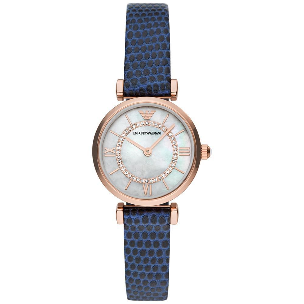 商品Emporio Armani|Women's Gianni T-Bar Rose Gold-Tone Stainless Steel Strap Watch 28mm,价格¥2207,第1张图片