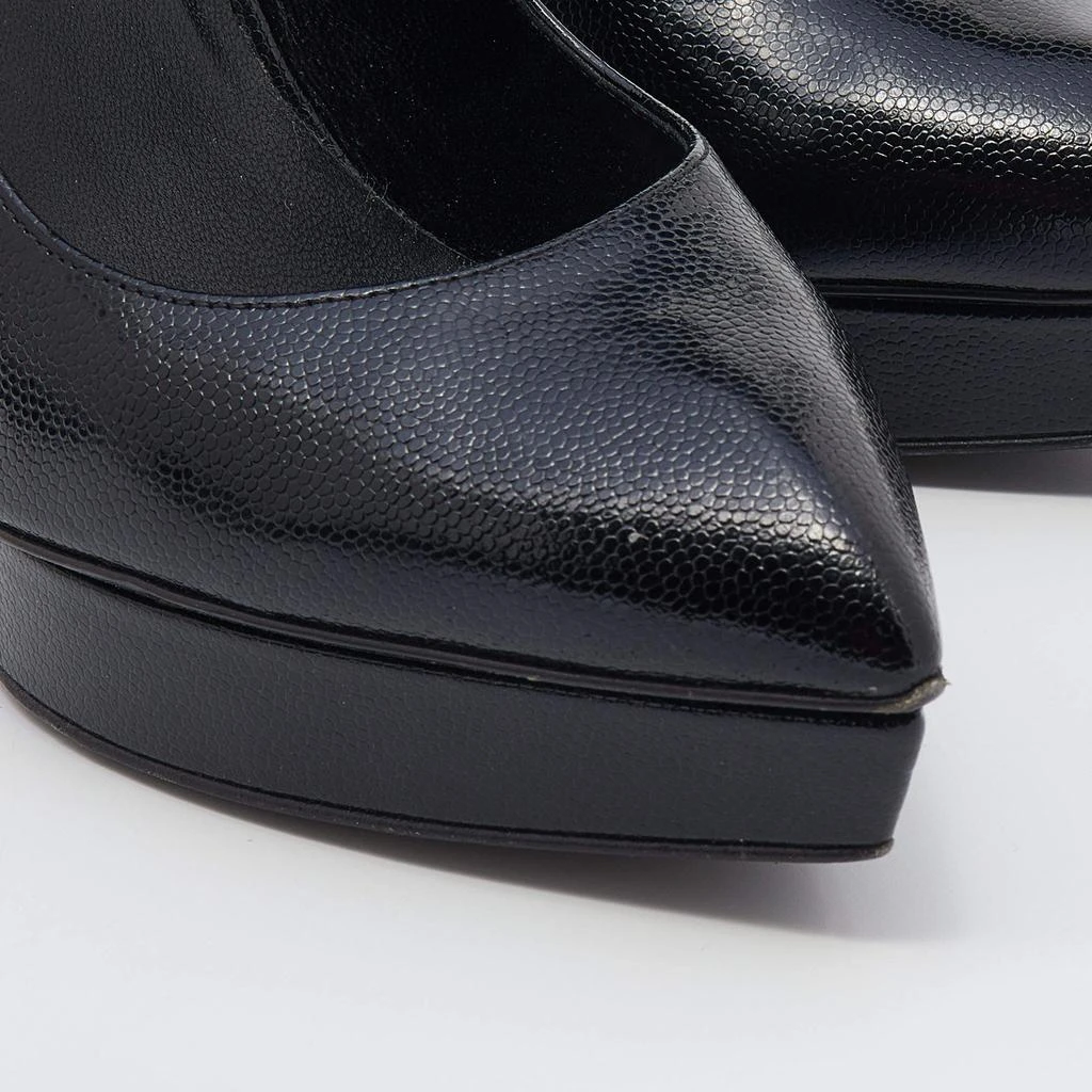 Saint Laurent Black Leather Janis Pointed Toe Pumps Size 38.5 商品