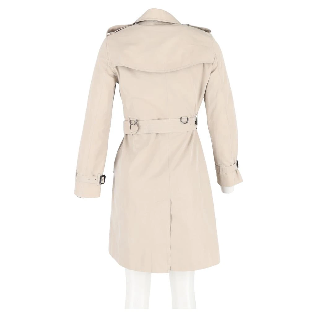 Belted Double-Breasted Trench Coat in Beige Cotton 商品