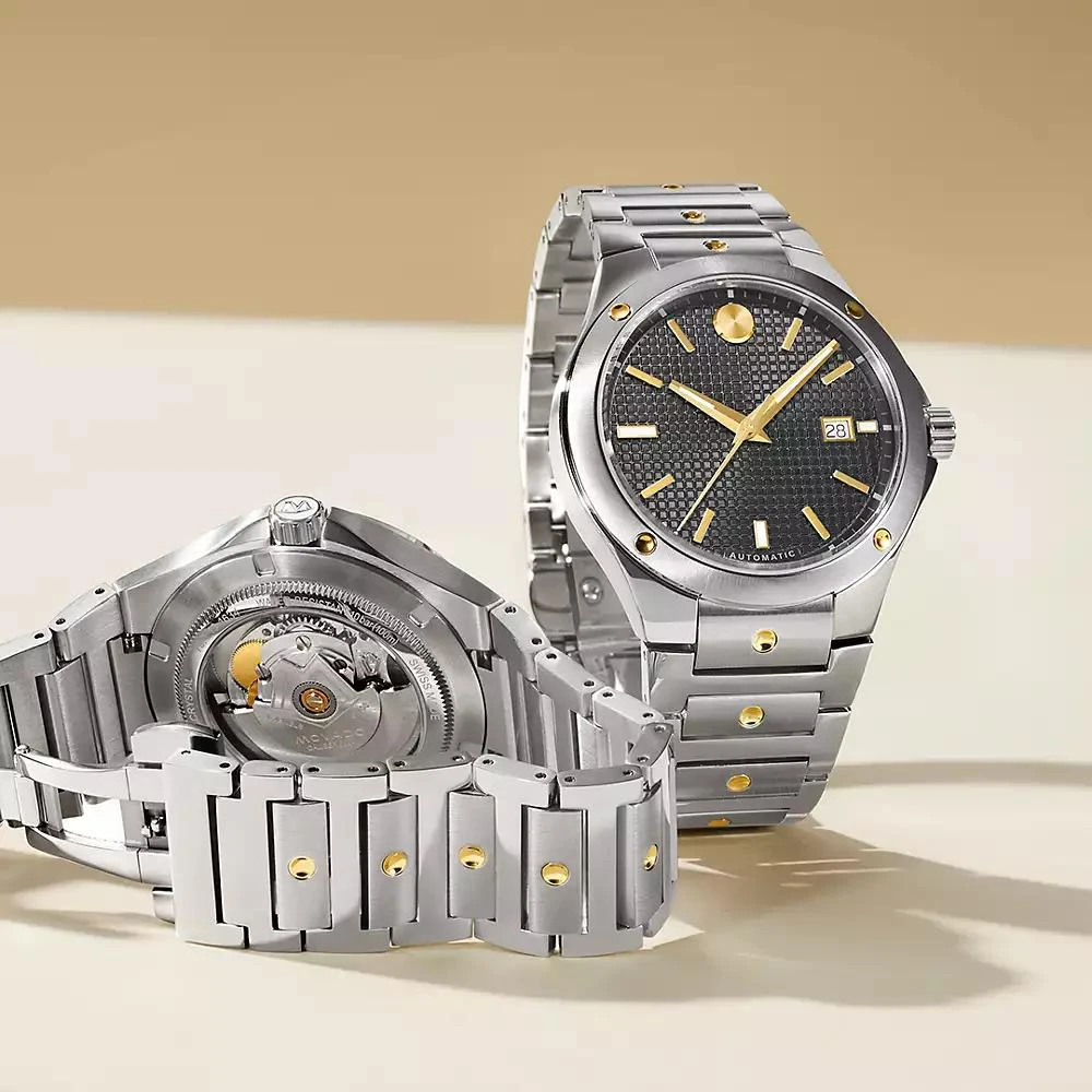 商品Movado|Men's Swiss Automatic Sports Edition Stainless Steel & Gold PVD Bracelet Watch 41mm,价格¥11985,第4张图片详细描述