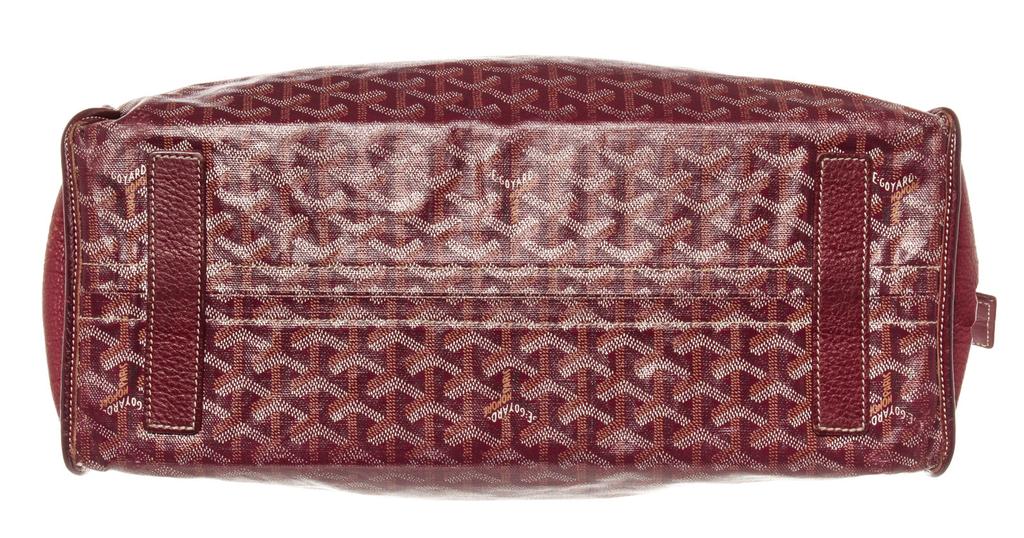 Goyard Burgundy Goyardine Canvas Leather Sac Hardy PM Tote Bag商品第4张图片规格展示