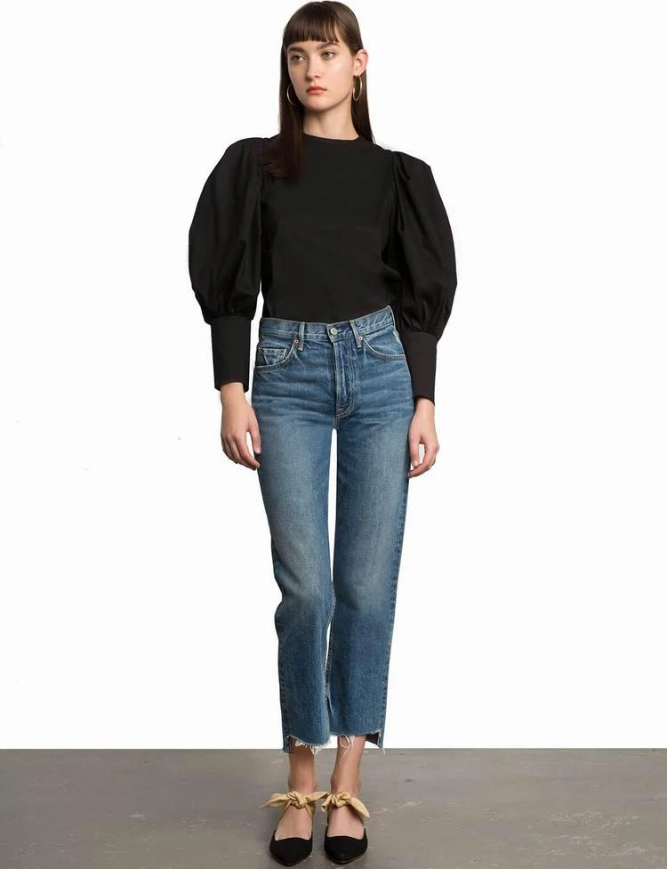 商品Pixie Market|Taylor Black Puffy Sleeve Button Shirt,价格¥820,第3张图片详细描述
