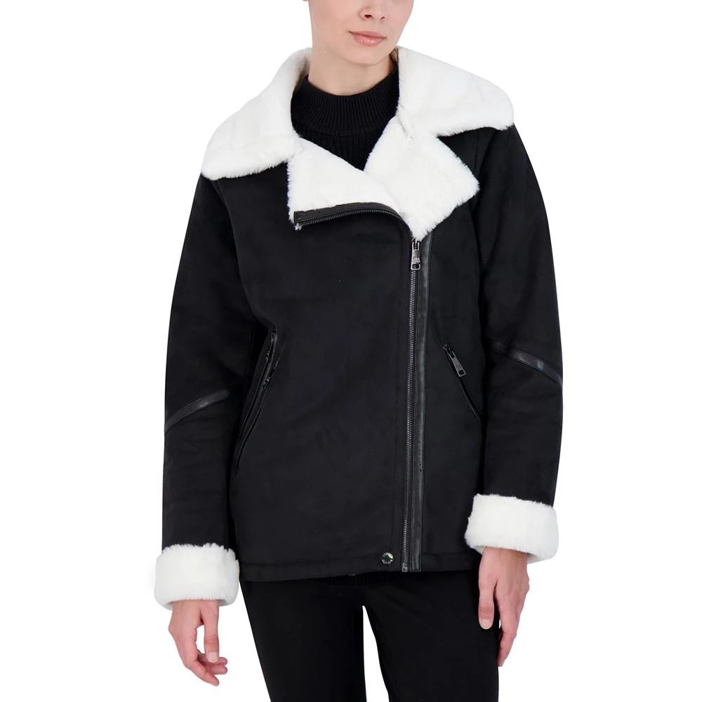 商品Steve Madden|Juniors' Faux-Shearling Coat, Created for Macy's,价格¥323,第5张图片详细描述