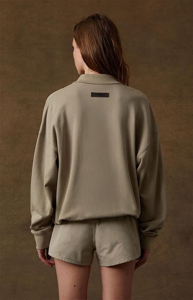 Women's Smoke Long Sleeve Polo Sweatshirt商品第4张图片规格展示