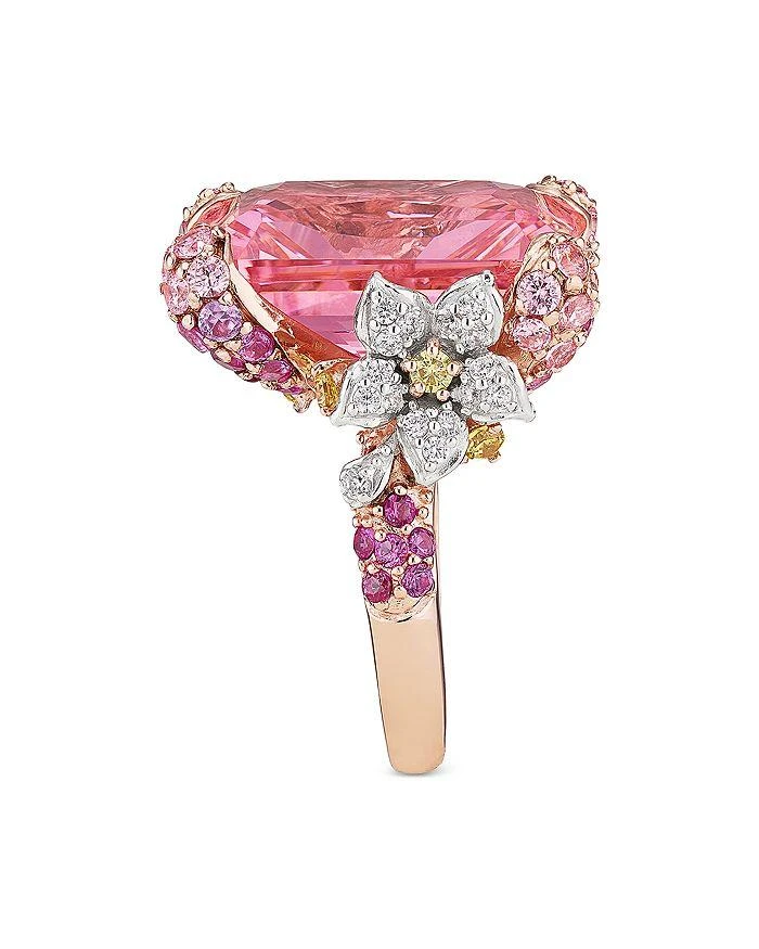 商品Anabela Chan|18K White Gold & Rose Gold Vermeil English Garden Simulated Stone Cinderella Ring,价格¥16704,第4张图片详细描述