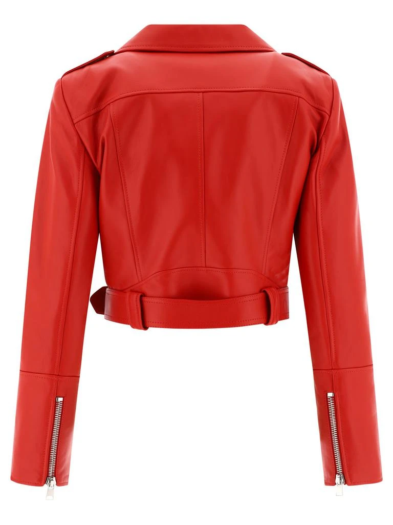 商品Alexander McQueen|Biker Crop Jackets Red,价格¥11433,第2张图片详细描述