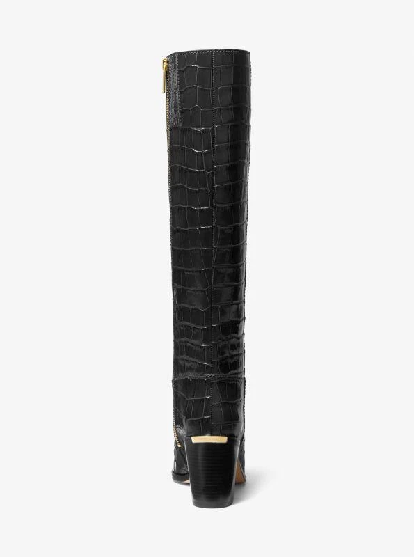 商品Michael Kors|Loni Crocodile Embossed Leather Boot,价格¥1008,第4张图片详细描述