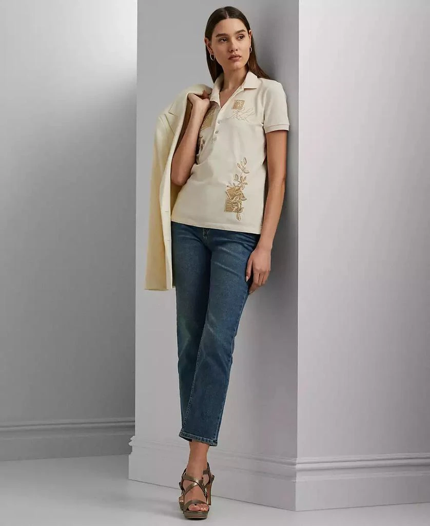 商品Ralph Lauren|Women's High-Rise Straight Ankle Jeans, Regular & Petite,价格¥369,第5张图片详细描述