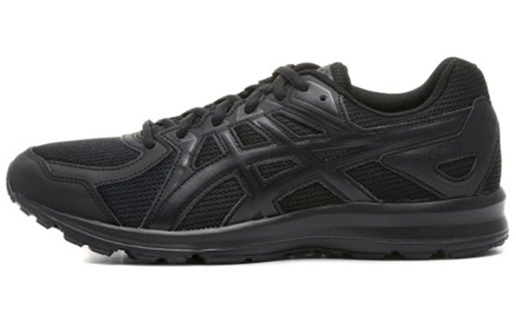 商品[国内直发] Asics|[预售3天]Jog 100 2 舒适软弹 PU网布织物合成革耐磨 低帮 越野训练短跑体测体考竞速跑步鞋 男女同款 黑武士,价格¥431,第1张图片
