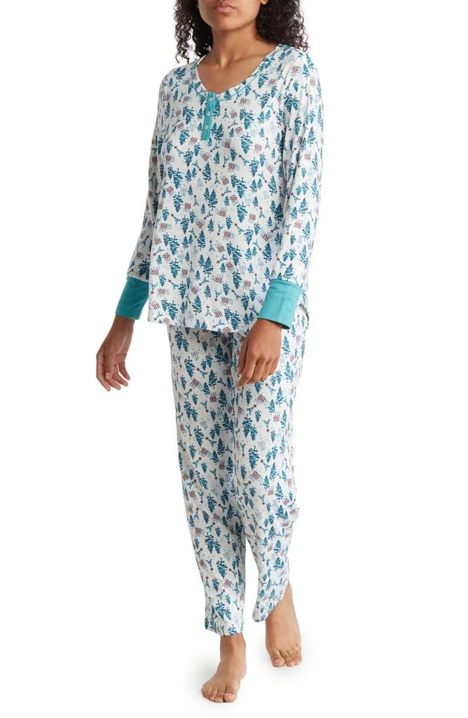 商品Kensie|Hacci Holiday Eiffel Tower Pajama Set,价格¥197,第1张图片