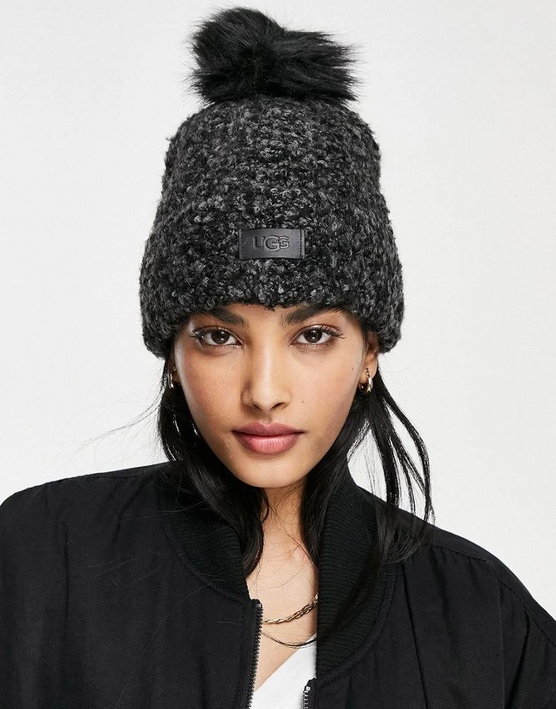 商品UGG|UGG pom pom beanie in black,价格¥338,第1张图片