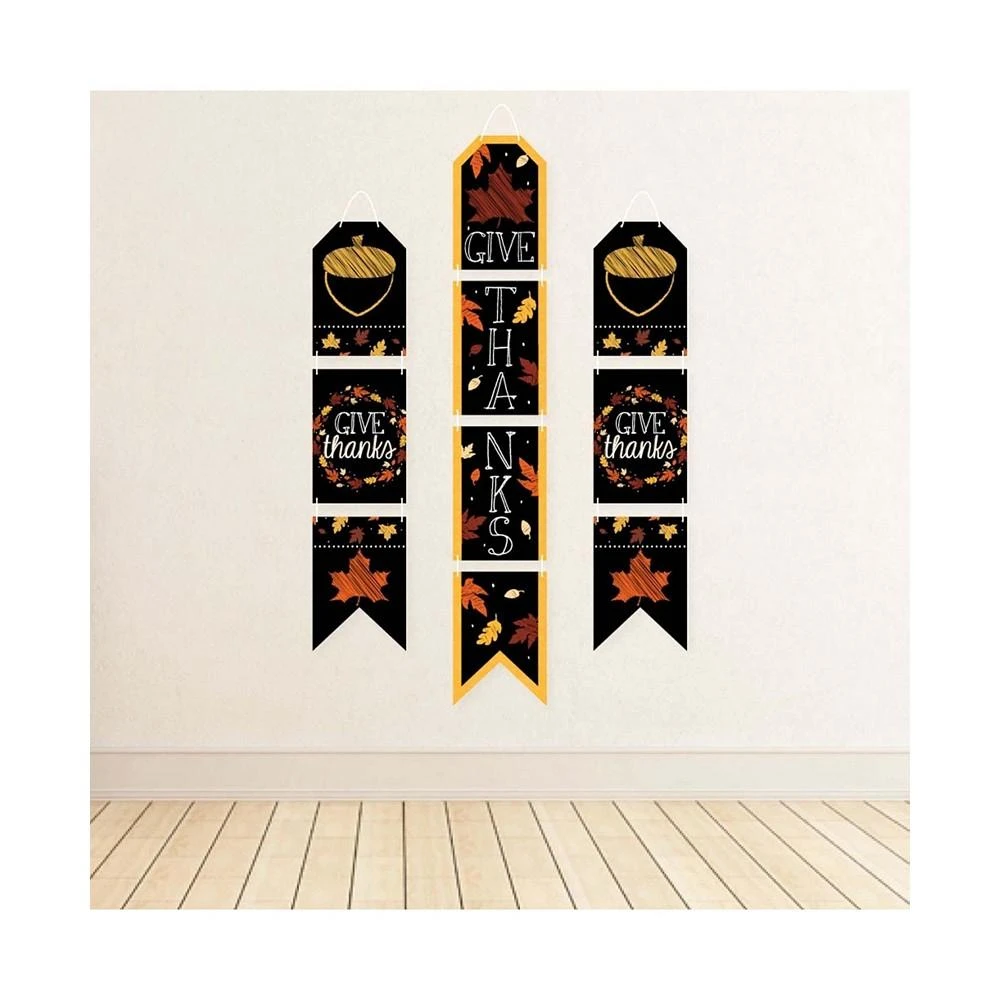 商品Big Dot of Happiness|Give Thanks - Hanging Vertical Paper Door Banners - Thanksgiving Party Wall Decoration Kit - Indoor Door Decor,价格¥157,第3张图片详细描述