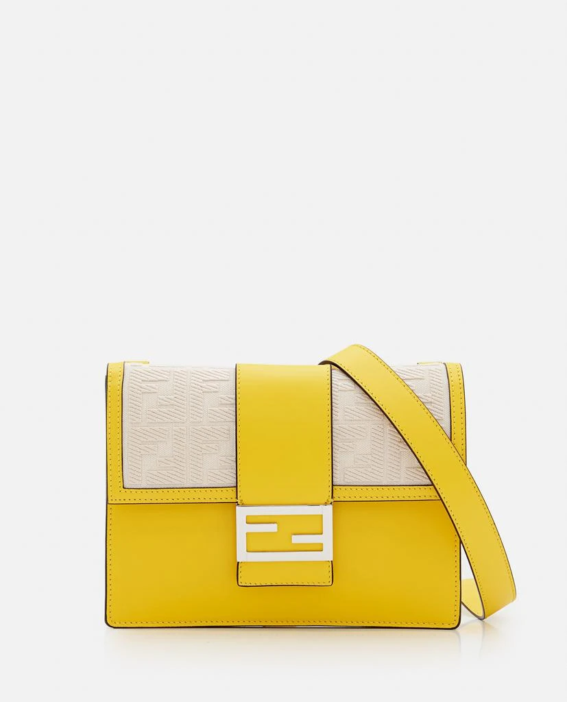 商品Fendi|FLAT BAGUETTE LEATHER AND CANVAS BAG,价格¥8808,第1张图片