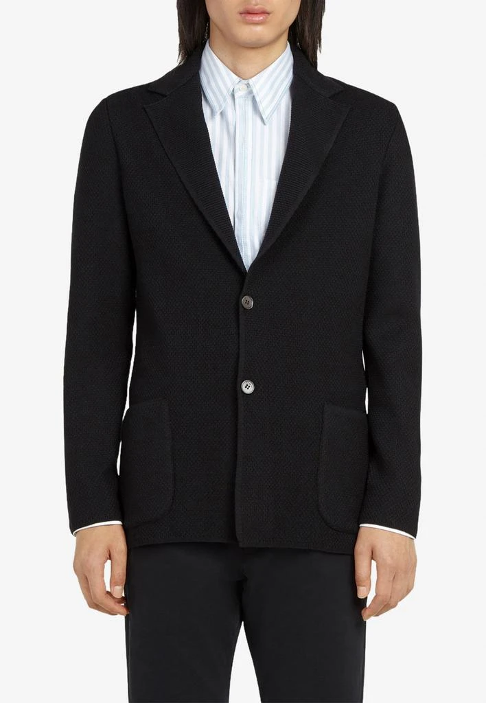 商品Salvatore Ferragamo|Single-Breasted Knitted Blazer,价格¥7115,第1张图片