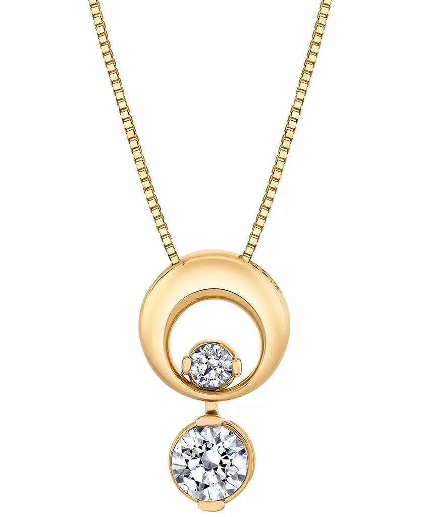 商品Sirena|Diamond 18" Pendant Necklace (1/2 ct. t.w.) in 14k Yellow Gold,价格¥26997,第1张图片