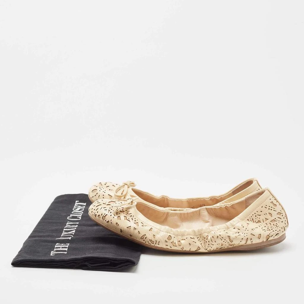 Prada Cream Cutout Patent Leather Ballet  Flats Size 37.5 商品