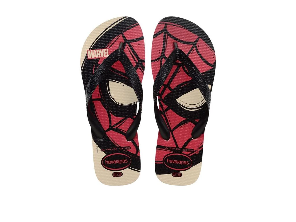 商品Havaianas|Top Marvel Logomania Flip Flop Sandal (Toddler/Little Kid/Big Kid),价格¥91,第2张图片详细描述