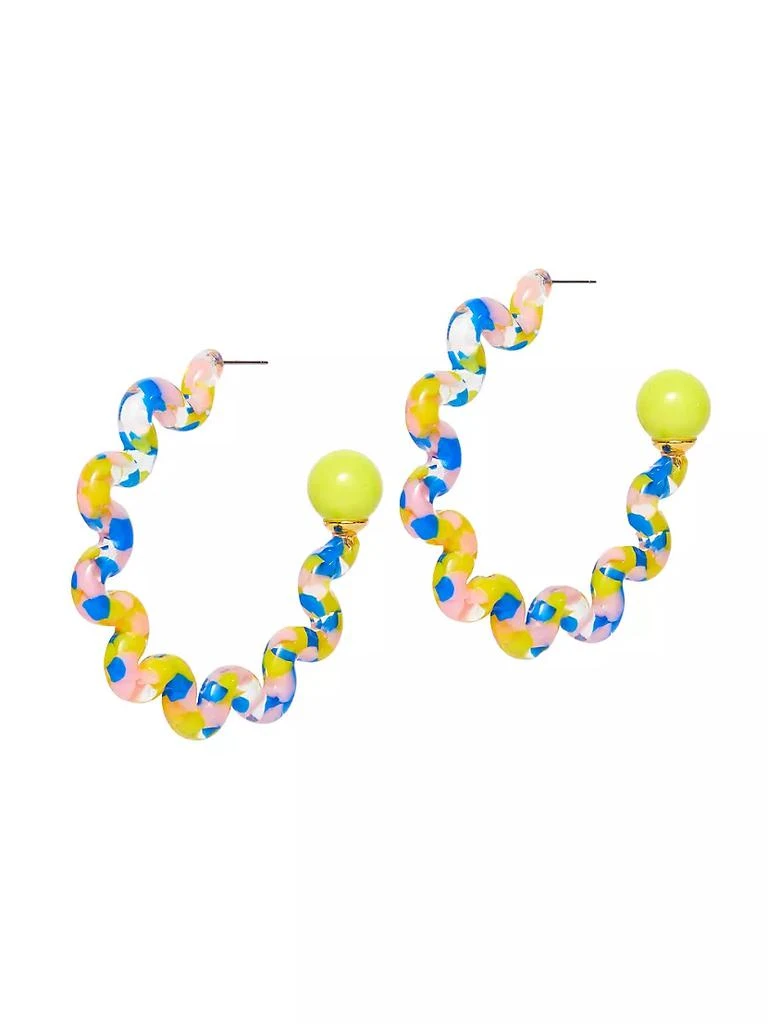 商品Lele Sadoughi|Confetti Acetate & Resin Squiggle Hoop Earrings,价格¥515,第1张图片