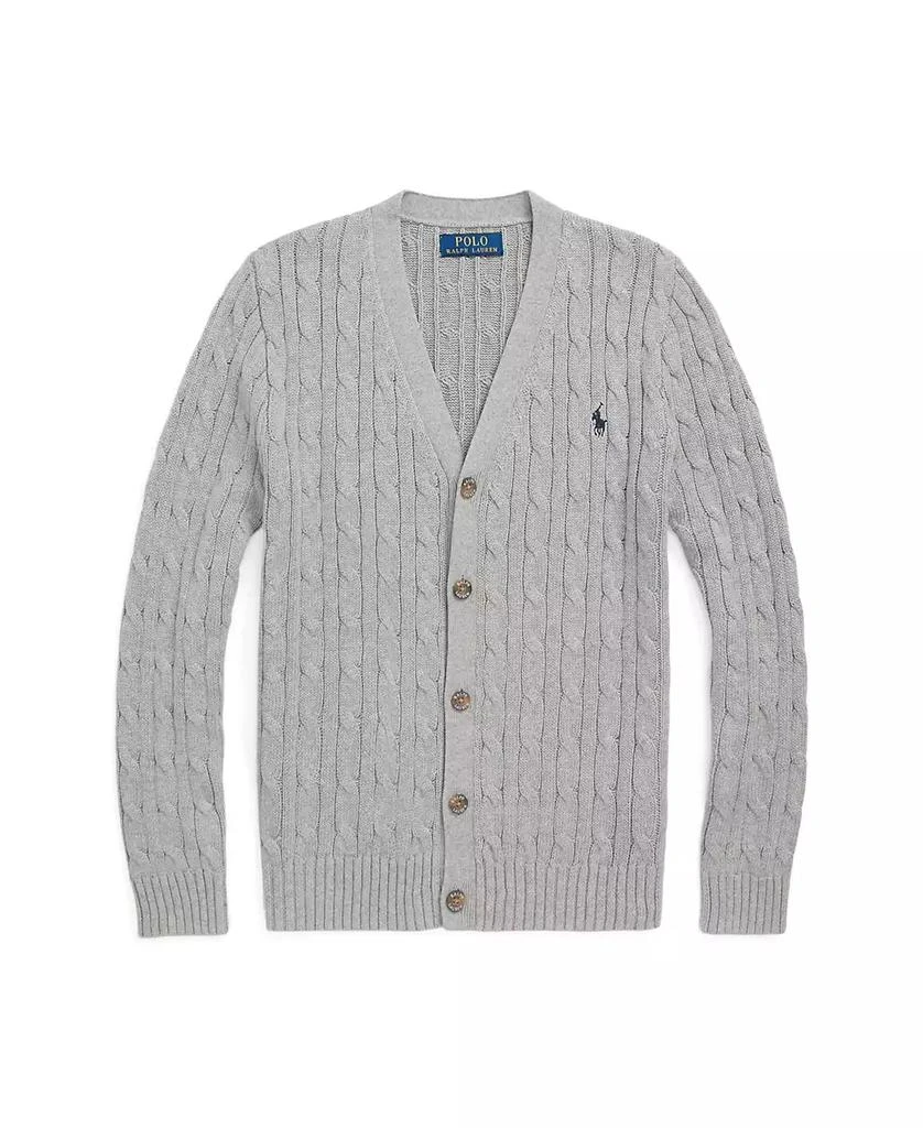 商品Ralph Lauren|Big Boys Cable-Knit Cotton V-Neck Cardigan Sweater,价格¥480,第4张图片详细描述