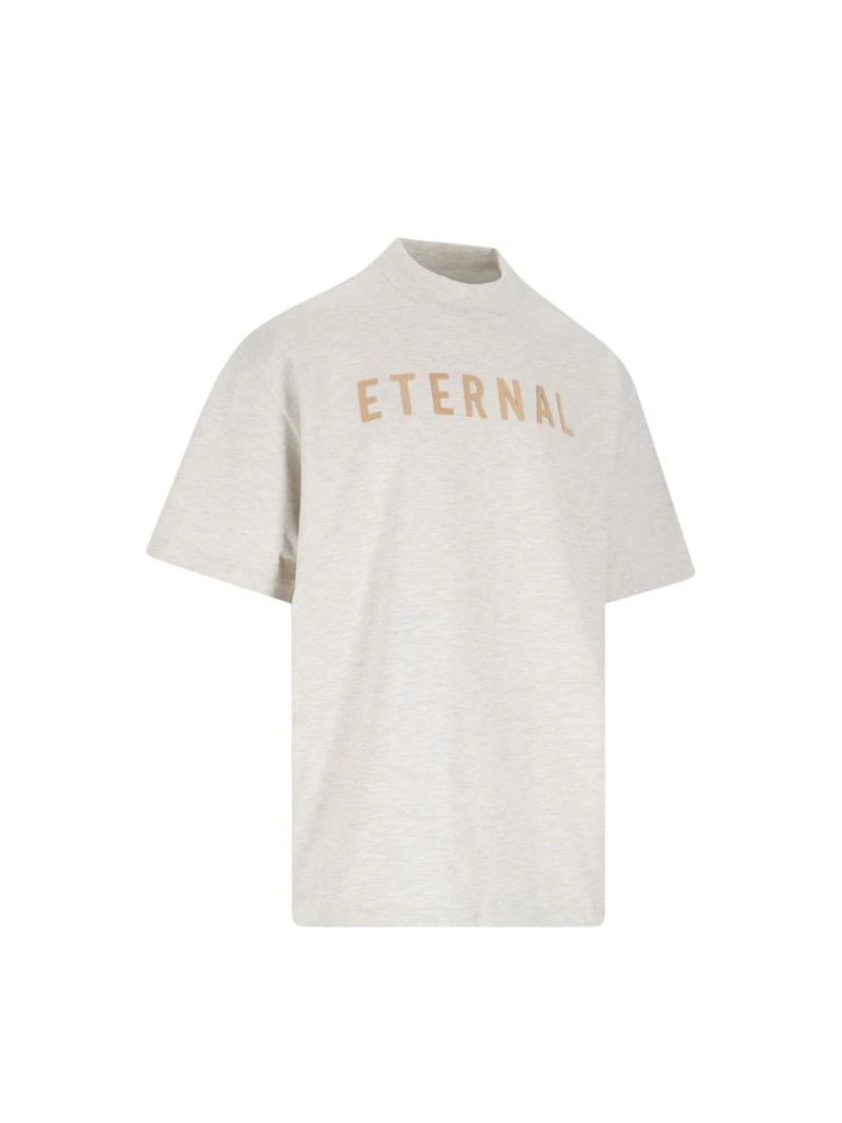 商品Fear of god|Fear Of God Eternal Logo Flocked Crewneck T-Shirt,价格¥2112,第3张图片详细描述