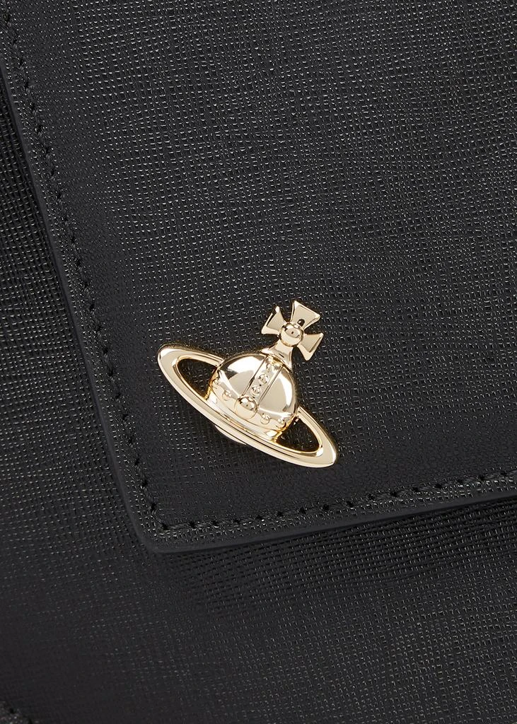 商品Vivienne Westwood|Victoria black leather clutch,价格¥1673,第3张图片详细描述