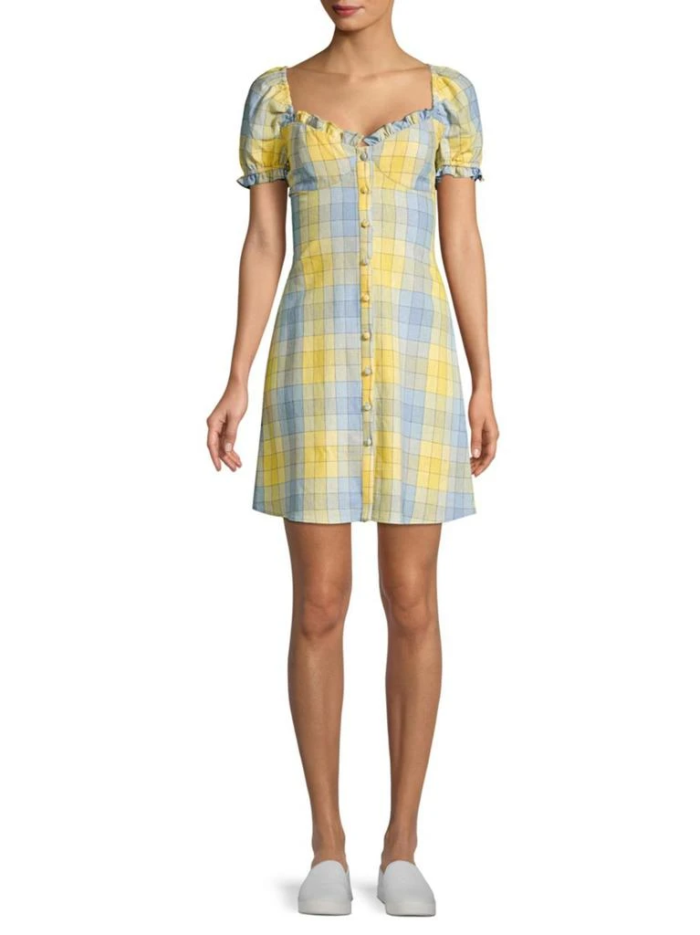 商品Staud|Sur Plaid Cotton Dress,价格¥632,第2张图片详细描述