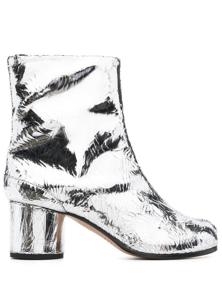 商品MAISON MARGIELA|Maison Margiela Women's  Silver Leather Ankle Boots,价格¥7520,第1张图片
