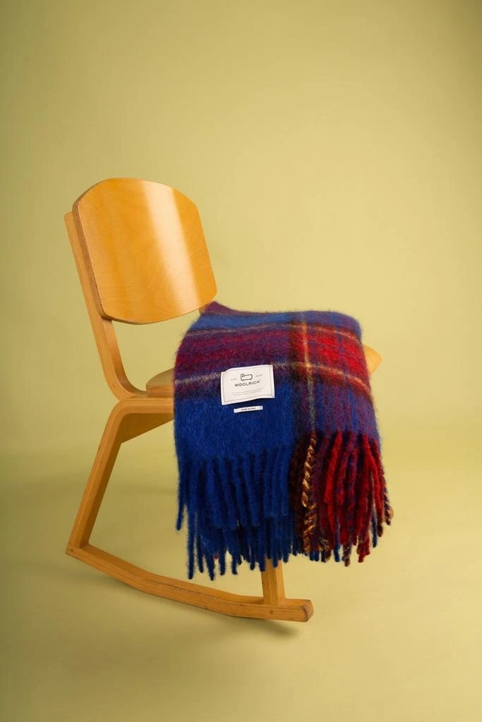 商品Woolrich|Blanket in an Alpaca, Mohair, and Wool Blend - Unisex - Blue,价格¥1305,第1张图片