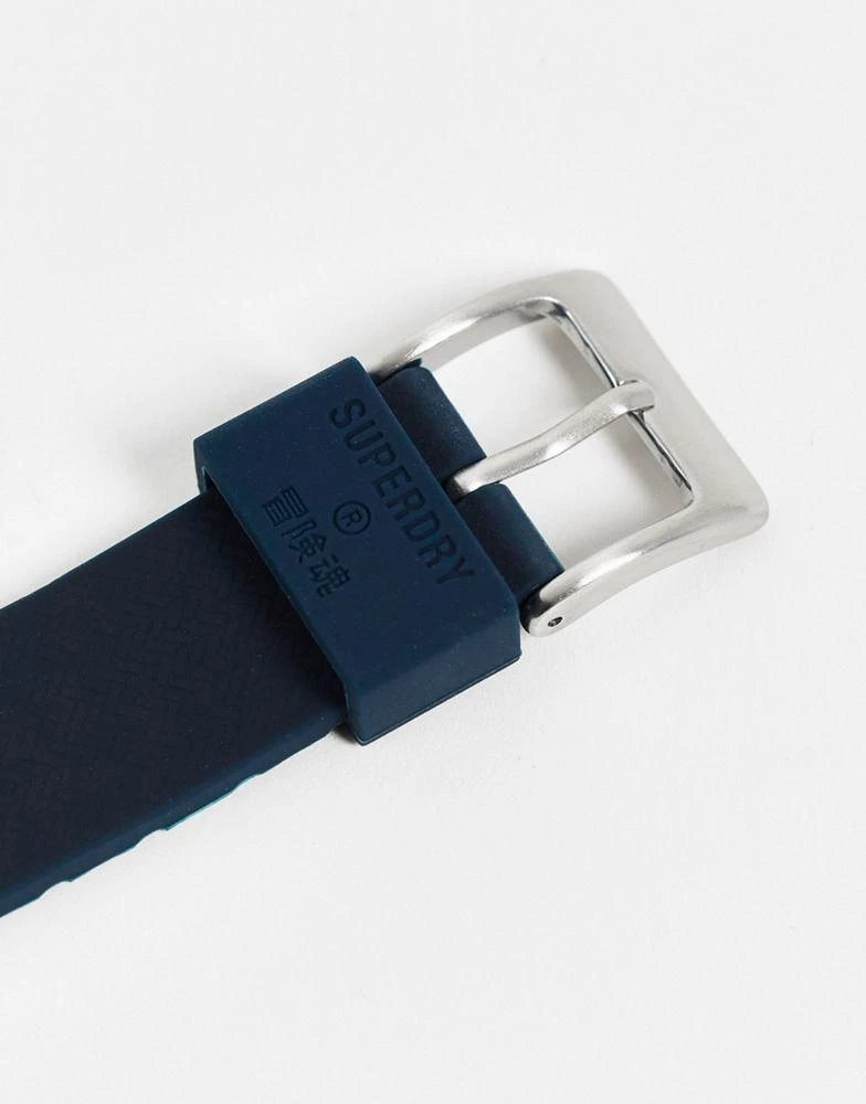 商品Superdry|Superdry silicone strap watch in blue,价格¥100,第3张图片详细描述