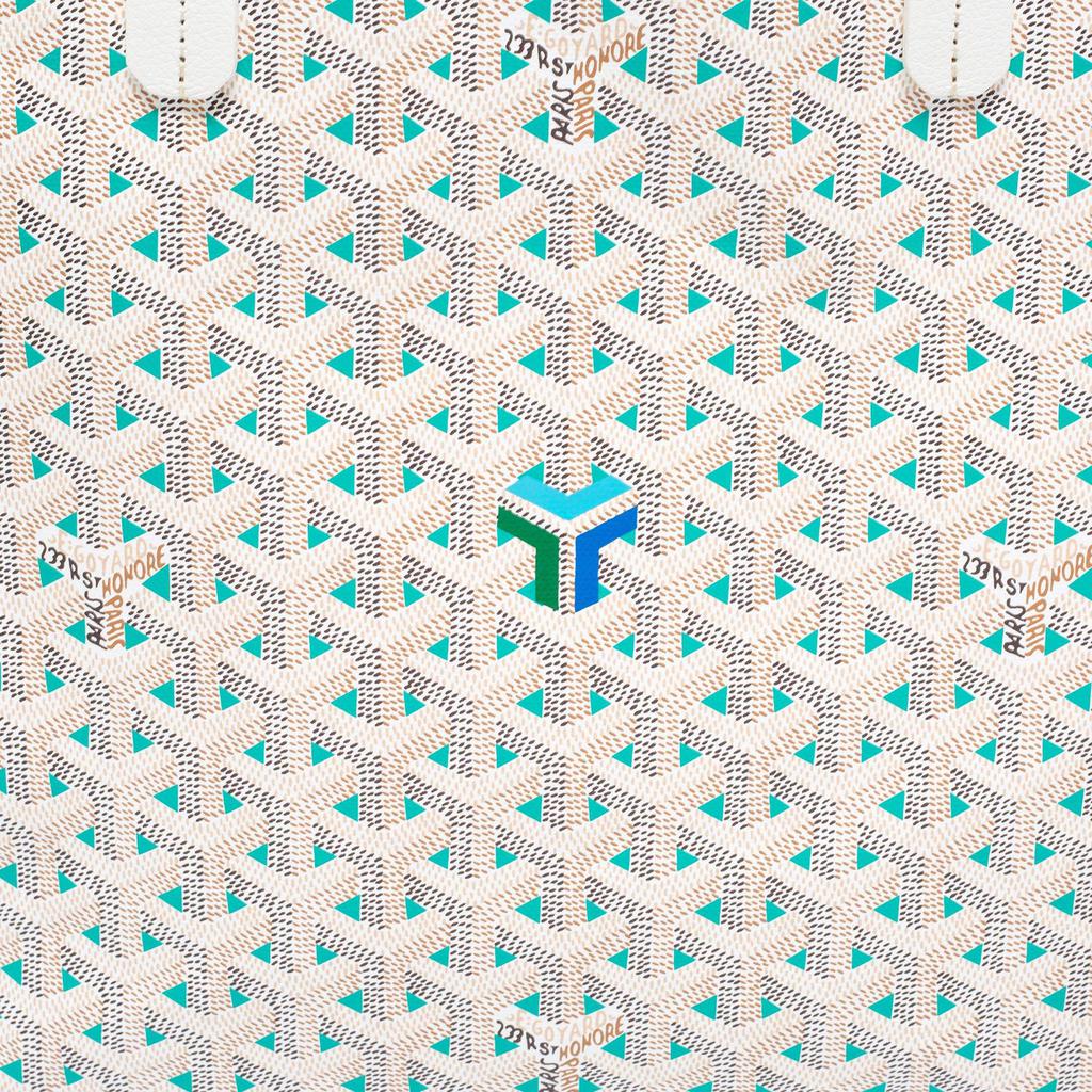 Goyard White/Green Goyardine Coated Canvas Saint Louis Claire Voie PM Tote商品第5张图片规格展示