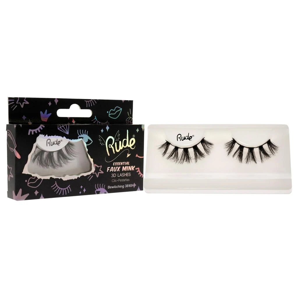 商品Rude Cosmetics|Essential Faux Mink 3D Lashes - Bewitching by Rude Cosmetics for Women - 1 Pc Pair,价格¥68,第2张图片详细描述