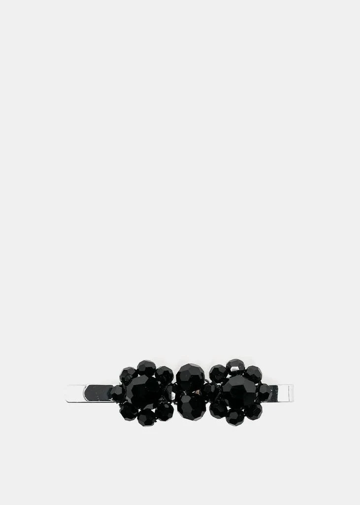 商品Simone Rocha|Simone Rocha Mini Black Flower Hair Clip,价格¥725,第1张图片