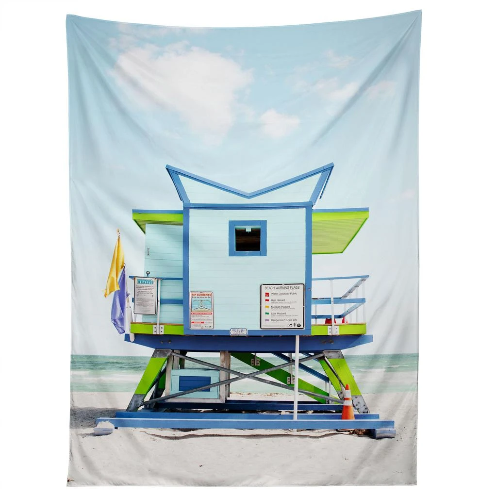 商品DENY Designs|Bree Madden Miami Blue Tapestry,价格¥169,第3张图片详细描述