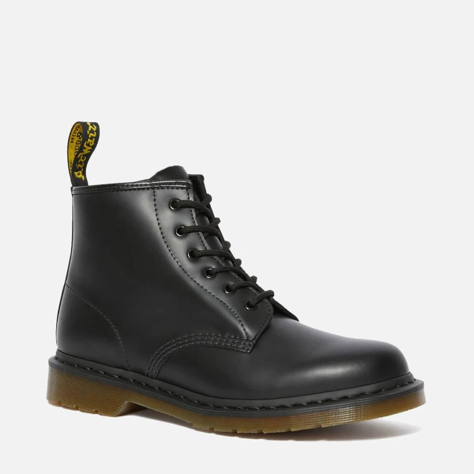 商品Dr. Martens|DR. MARTENS 101 SMOOTH LEATHER 6-EYE BOOTS - BLACK,价格¥770,第1张图片