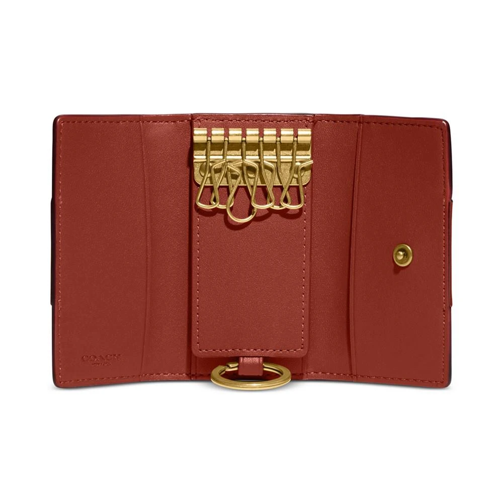 商品Coach|Coated Canvas Signature 6 Ring Key Case,价格¥738,第2张图片详细描述