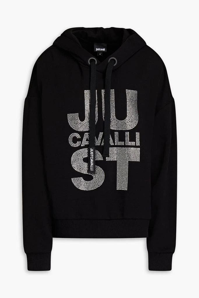 商品Just Cavalli|Oversized crystal-embellished French cotton-terry hoodie,价格¥782,第1张图片